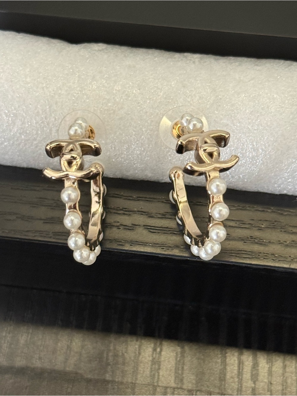 CC Gold Pearl-Accent Hoop Earrings - Women Jewelry